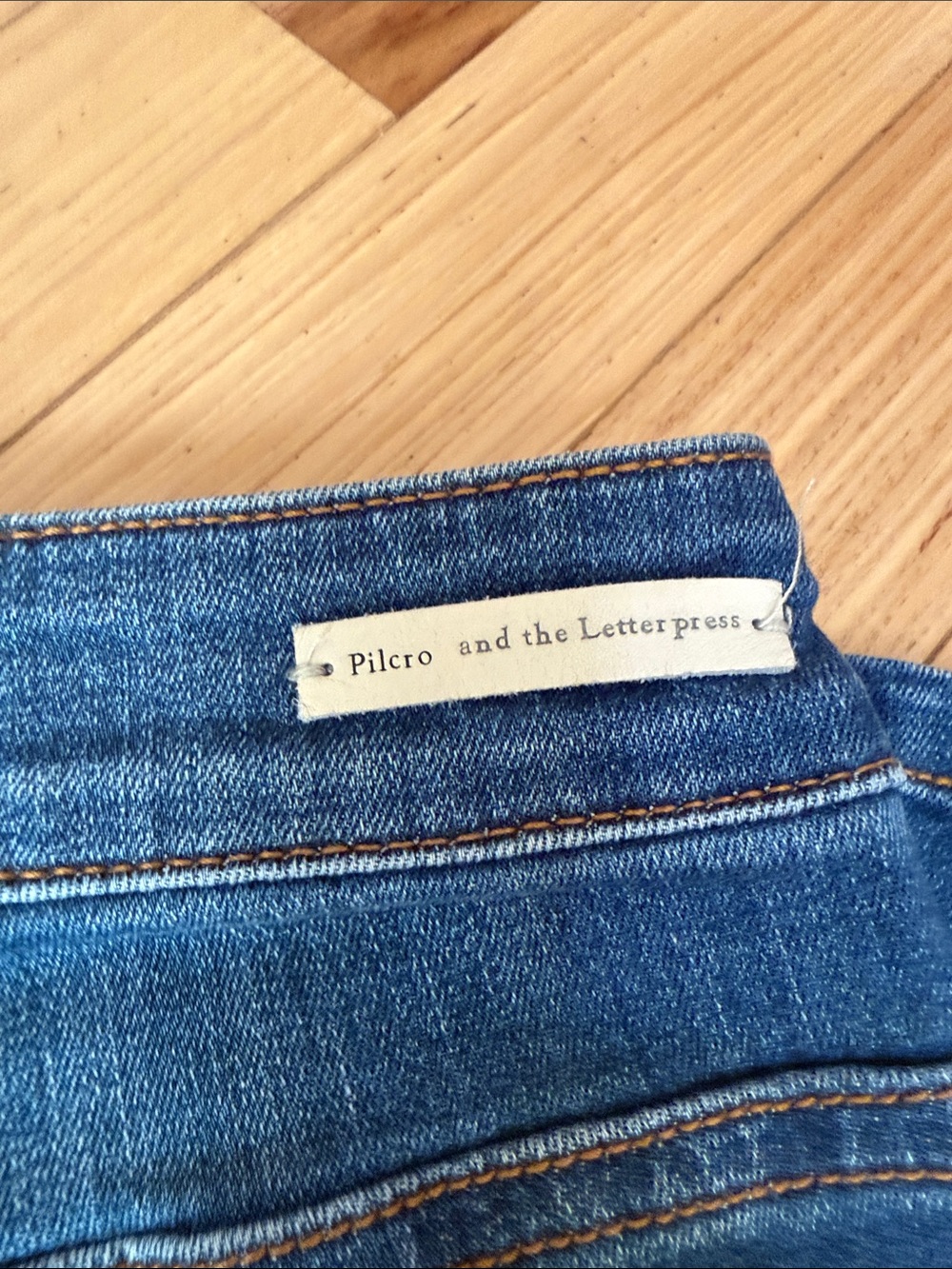 Pilcro and the Letterpress Deep Blue High-Rise Wide-Leg Jeans - Picture 9 of 11
